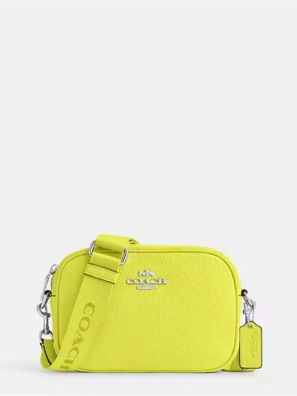 Coach Yellow Leather Zip Crossbody Bag